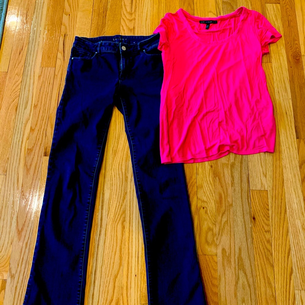 White House Black Market Jeans and Top 4/small